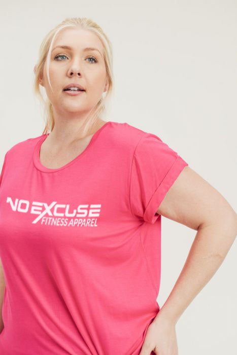 Women's Plus- Round Neck Cap Sleeve Shirt