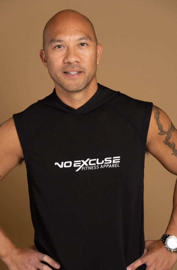 Men- Split Perforated Hoodie Muscle Tank
