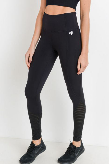 Highwaist Ribbed Burnout Mesh Legging