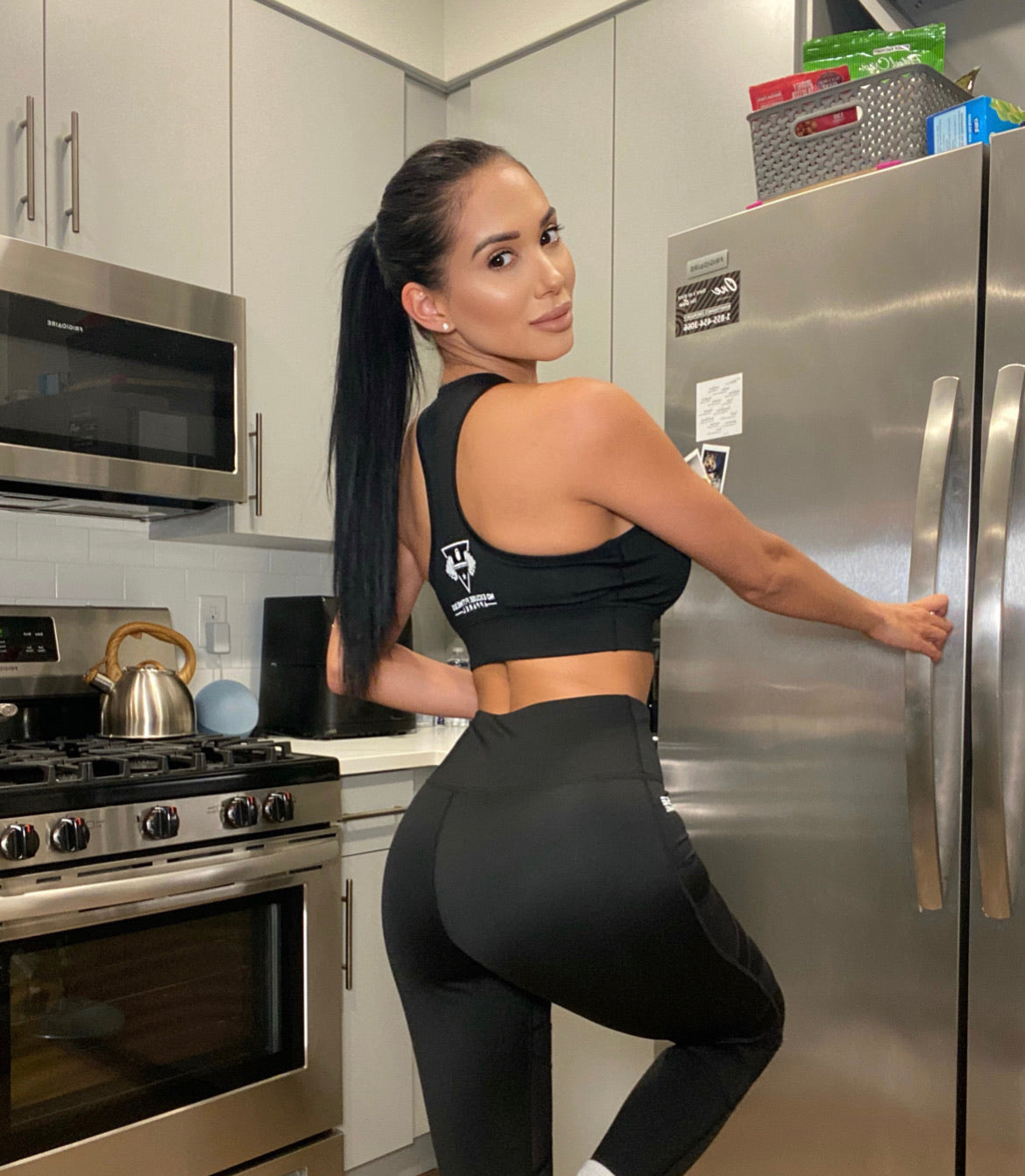 NO EXCUSE FITNESS APPAREL Mesh Stripped Leggings