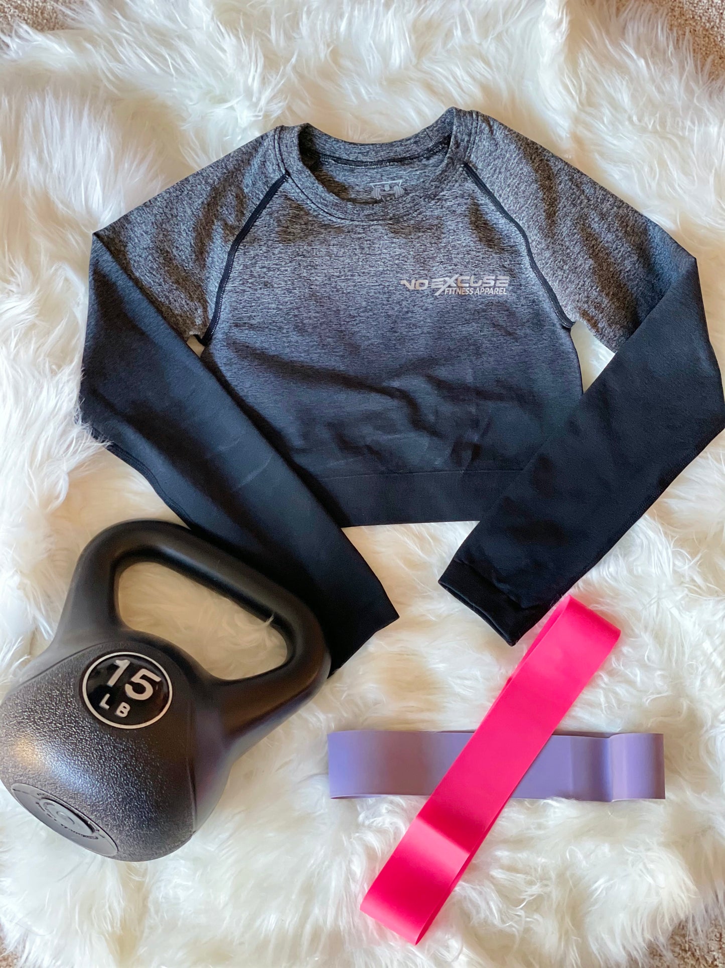 NO EXCUSE FITNESS APPAREL Seamless Gradient Crop Top