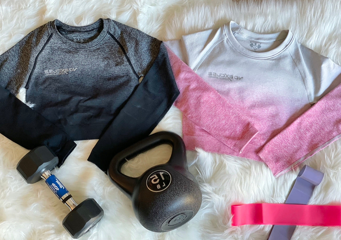 NO EXCUSE FITNESS APPAREL Seamless Gradient Crop Top