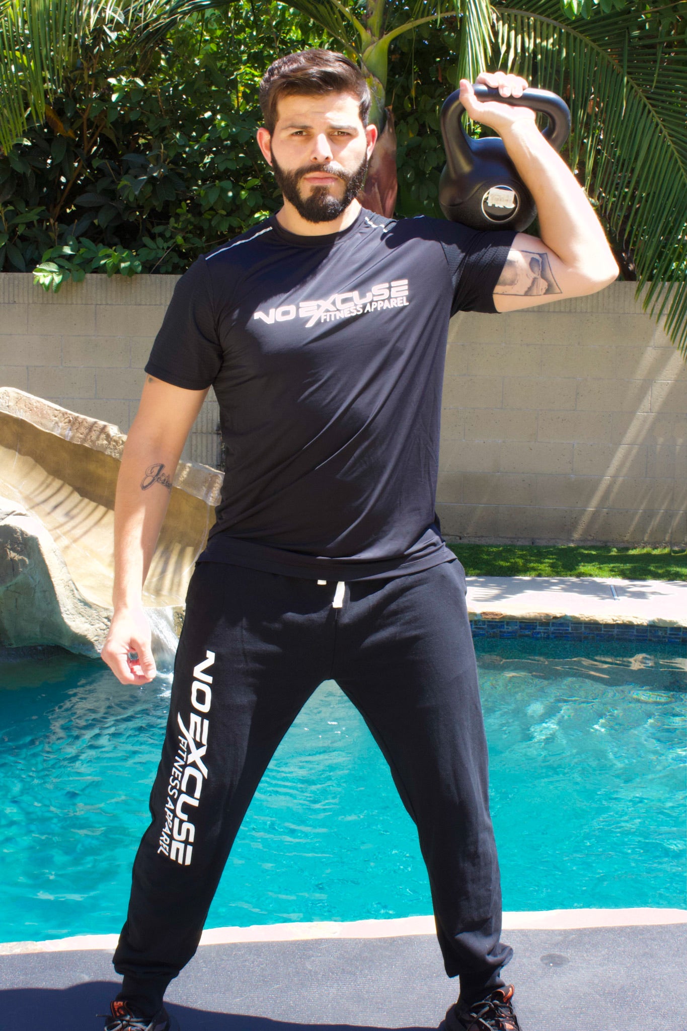 Men- Breathable Tee with White Stripe Detail