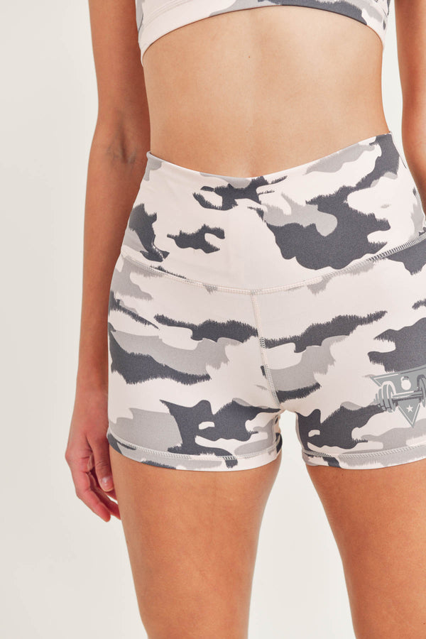 Pink camo shorts