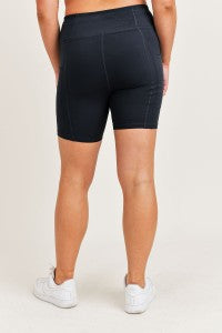 PLUS-Highwaisted Biker Shorts