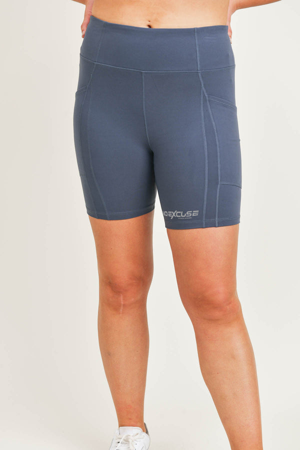 PLUS-Highwaisted Biker Shorts