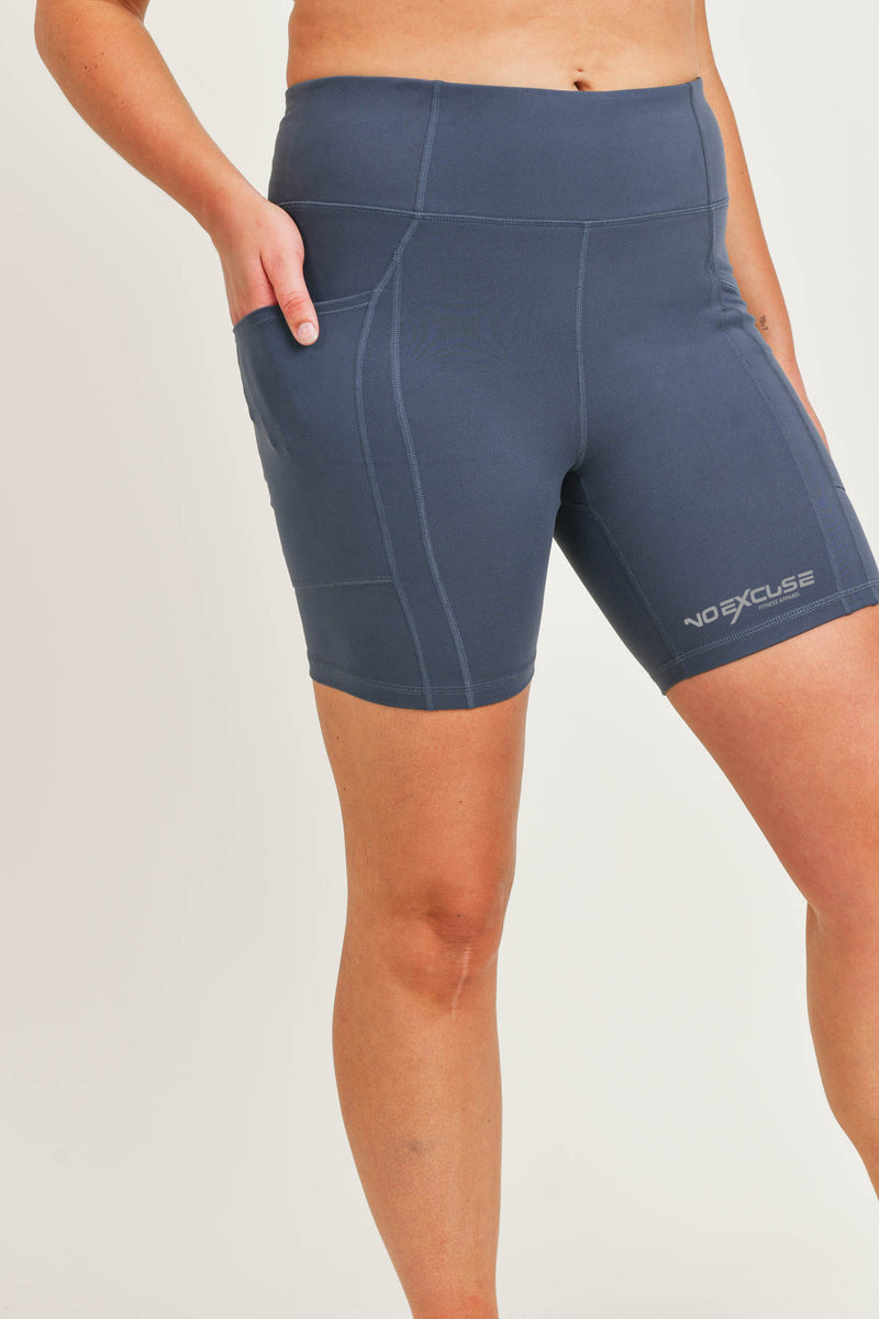 PLUS-Highwaisted Biker Shorts