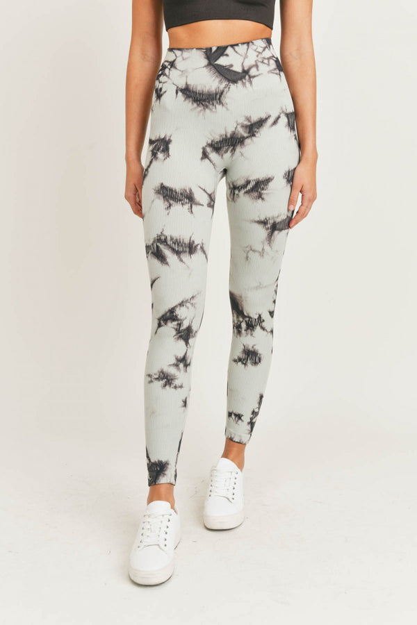 Tie-Dye Ribbed Seamless Highwaist Leggings