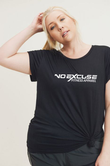 Women's Plus-  Round Neck Cap Sleeve Shirt