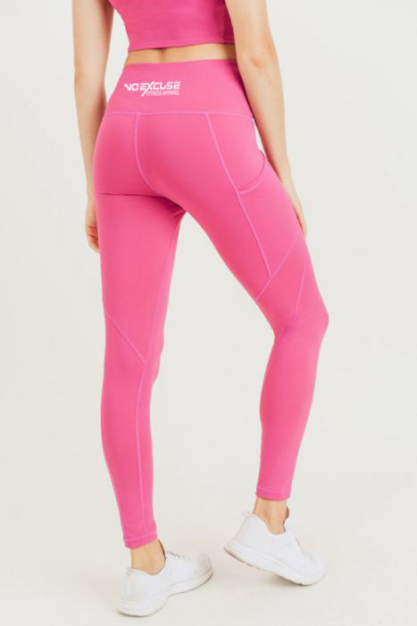 Solid & Slanted Panels Highwaist Leggings