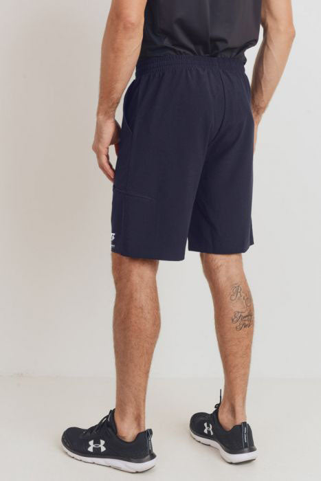 Men- Active drawstring shorts with zipper pouch