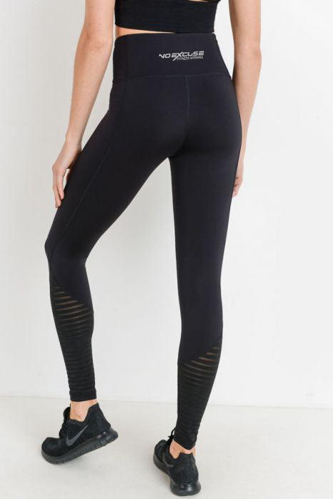 Highwaist Ribbed Burnout Mesh Legging