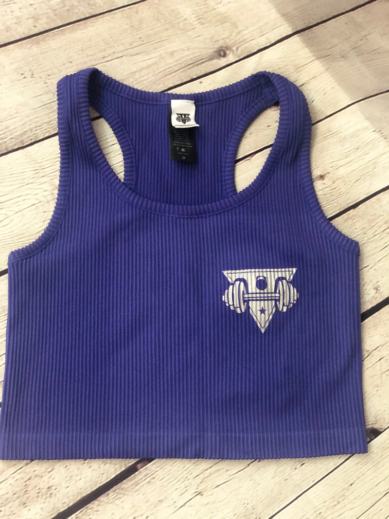 Ribbed All-Over Crop Racerback Tank