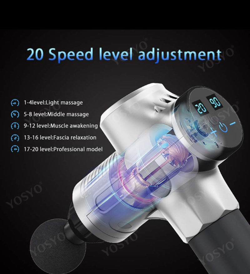 Powerful and Personal Rechargeable Muscle Stimulator Deep Tissue Professional Massage Gun